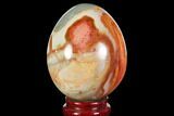 Polished Polychrome Jasper Egg - Madagascar #118659-1